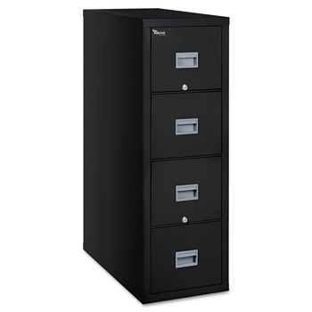 OFFICE FILING CABINETS AND SHELVES | FireKing 4P2131-CBL Patriot by FireKing 20.75 in. x 31.63 in. x 52.75 in. 4 Legal/Letter File Drawers 1-Hour Fire Protection Insulated Fire File - Black