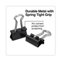 Binding Spines & Combs | Universal UNV11060 Binder Clips with Storage Tub - Mini, Black/Silver (60/Pack) image number 2
