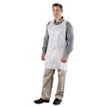 Food Service | AmerCareRoyal DA2442 24 in. x 42 in. Poly Apron - One Size Fits All, White (1000/Carton) image number 1