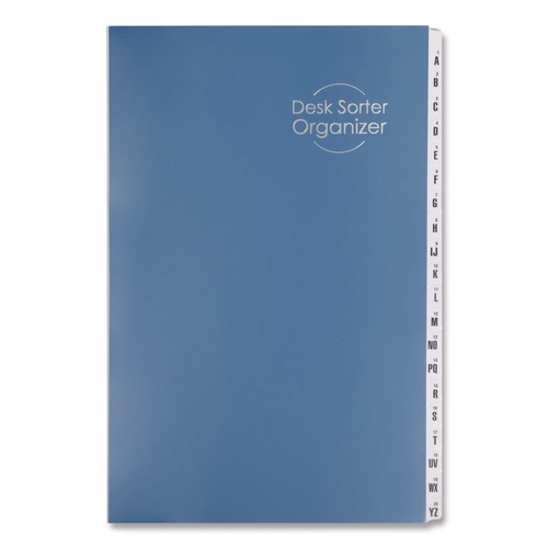 File Folders | Smead 89237 Deluxe 20 Dividers Reinforced Tabs Expandable Indexed Desk File/Sorter - Dark Blue Cover/Legal Size image number 0