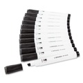Washable Markers | U Brands 2925U01-12 Low-Odor Dry-Erase Markers with Erasers - Black/Broad Chisel Tip (1-Dozen) image number 0