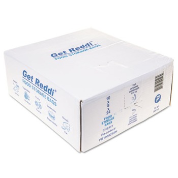 Inteplast Group PB100824XH 22-Quart 1.2 mil. 10 in. x 24 in. Food Bags - Clear (500/Carton)