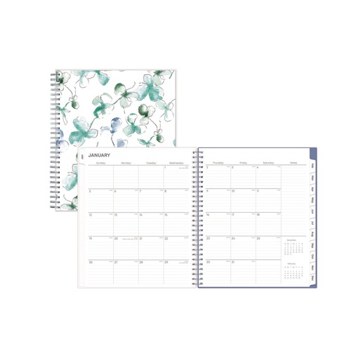 Notebooks & Pads | Blue Sky BLS101582 10 in. x 8 in. 12-Month (Jan-Dec 2026) Lindley Monthly Planner - White/Blue/Green Cover image number 0