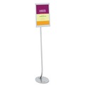 Cleaning & Janitorial Accessories | Quartet 7922 Aluminum Frame 11 in. x 17 in. Designer Sign Stand - Silver image number 0