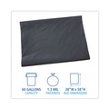 Storage Accessories | Boardwalk H7658PGK 60 Gallon 1.3 mil 38 in. x 58 in. Flat Pack Linear Low-Density Industrial Can Liners - Gray (100/Carton) image number 3