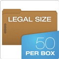 File Folders | Pendaflex FK312 1/3-Cut Tabs 2 Fasteners Legal Size Kraft Fastener Folders (50/Box) image number 6