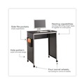 Office Desks & Workstations | Safco 1908BL 39.5 in. x 23.25 in. x 41.75 in. to 42 in. Scoot Stand-Up Desk - Black image number 1
