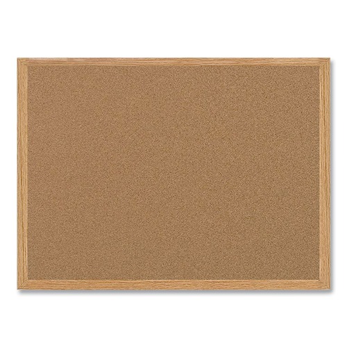 Office & Office Supplies | MasterVision SB0720001233 48 in. x 36 in. Tan Surface Earth Cork Board Oak Wood Frame image number 0