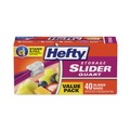 Food Trays, Containers, and Lids | Hefty 00R88075 1 qt. 1.5 mil. 8 in. x 7 in. Slider Bags - Clear (40/Box) image number 0