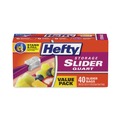 Food Trays, Containers, and Lids | Hefty 00R88075 1 qt. 1.5 mil. 8 in. x 7 in. Slider Bags - Clear (40/Box) image number 0
