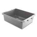 Cleaning Carts | Rubbermaid Commercial FG335192GRAY 17.3 in. x 7 in. x 21.5 in. Bus/Utility Box - Gray (1-Pallet) image number 1
