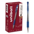 Pens | uni-ball 65451 Signo GRIP 0.7 mm Stick Gel Pen - Blue Ink/Clear/Blue/Silver Barrel/Medium (1-Dozen) image number 0