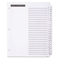 Dividers & Tabs | Office Essentials 11676 Table 'n Tabs 11 in. x 8.5 in. 26-Tab A to Z Dividers - White/White Tabs (1-Set) image number 1
