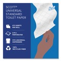 Toilet Paper | Scott 13217 Essential 100% Recycled Fiber SRB Septic Safe 2 Ply Bathroom Tissue - White (80/Carton) image number 10