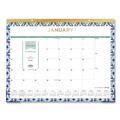 Bulletin Boards | Blue Sky 133694 22 in. x 17 in. 12-Month (Jan to Dec): 2026 Tile Monthly Desk Pad Calendar - Geometric Artwork, White/Blue/Green Sheets image number 1