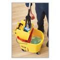 Mop Buckets | Rubbermaid Commercial FG757888BLUE WaveBrake 2.0 35 qt. Down-Press Plastic Bucket/Wringer Combos - Blue image number 4