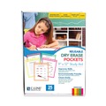 Report Covers & Pocket Folders | C-Line 40820 9 in. x 12 in. Reusable Dry Erase Pockets - Assorted Neon Colors (25/Box) image number 0