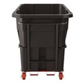 Trash & Waste Bins | Suncast Commercial RMTTSD150 1.5 cu. Yd. 1,300 lbs. Capacity Forkliftable Frame Standard Duty Tilt Truck - Black/Red image number 3