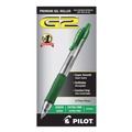 Pens | Pilot 31005 G2 Premium Extra-Fine 0.5 millimeter Retractable Gel Pen - Green Ink/Smoke/Green Barrel (1-Dozen) image number 1