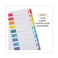 Back to School Sale | Universal UNV24804 11 in. x 8.5 in. 10-Tab Deluxe Table of Contents Dividers for Printers - White (6/Pack) image number 3