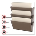 Just Launched | Deflecto 63602RT 14.5 in. x 3 in. x 6.5 in. 3 Sections Unbreakable DocuPocket Wall File - Letter Size, Smoke (3/Pack) image number 5