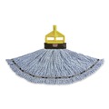 Mops | Rubbermaid Commercial FGH126000000 Invader 60 in. Aluminum Side-Gate Wet-Mop Handle - Gray/Yellow image number 1