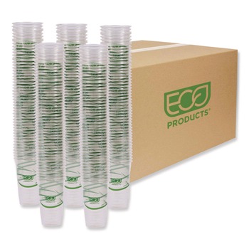 BREAKROOM SUPPLIES | Eco-Products EP-CC20-GS 20 oz. GreenStripe Renewable and Compostable Cold Cups - Clear (1000/Carton)