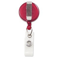 Label & Badge Holders | Advantus 75471 30 in. Extension Retractable ID Card Reel - Translucent Red (12/Pack) image number 0
