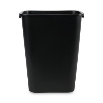 Boardwalk 3485203 41 qt. Soft-Sided Plastic Wastebasket - Black