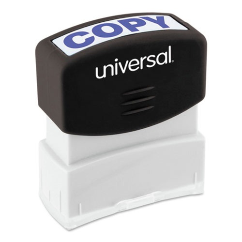Stamps & Stamp Supplies | Universal UNV10047 COPY Pre-Inked One Color Message Stamp - Blue image number 0