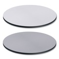 Office Desks & Workstations | Alera ALETTRD36WG 35.5 in. Diameter Round Reversible Laminate Table Top - White/Gray image number 0