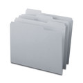 File Folders | Smead 12334 0.75 in. Expansion Reinforced 1/3-Cut Top Tab Colored File Folders - Letter Size/Gray (100/Box) image number 1