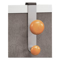 Just Launched | Alba PM2PART BO 1.2 in. x 1.38 in. x 7.9 in. 1.5 lb Capacity Cubicle Garment Peg - Metallic Gray image number 1