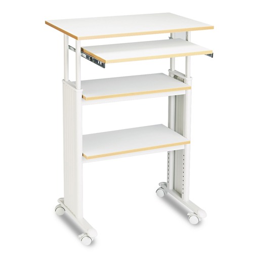 Office Desks & Workstations | Safco 1929GR 29.5 in. x 22 in. x 35 in. to 49 in. Muv Stand-Up Adjustable-Height Desk - Gray image number 0