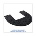 Office Chair Mats | Boardwalk PSCM-P-000I006M-00-21430 22 in. x 22 in. Rubber Commode Mat 2.0 - Black (6/Carton) image number 5