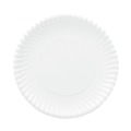 Bowls and Plates | AJM Packaging Corporation AJM OH9AJBXWH 9 in. Diameter Original Heavyweights Paper Plates - White (120/Pack, 8 Packs/Carton) image number 3