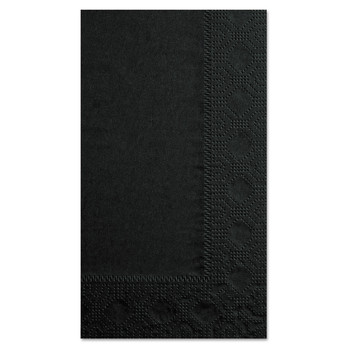  | Hoffmaster 180513 15 x 17 2-Ply Dinner Napkins - Black (1000/Carton)