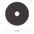 Cleaning & Janitorial Accessories | Boardwalk BWK4014BLA 14 in. Diameter Stripping Floor Pads - Black (5/Carton) image number 3