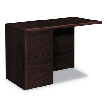 HON H10712L.NN 10700 Series 48 in. x 24 in. x 29.5 in. Full Left Pedestal Return - Mahogany
