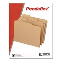 File Folders | Pendaflex RK153 1/3 1/3-Cut Tabs Assorted Legal Size 0.75 in. Expansion Dark Kraft File Folders with Double-Ply Top - Brown (100/Box) image number 2