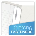 Back to School Sale | Oxford 57704 11 in. x 8.5 in. 0.5 in. Capacity Twin-Pocket Folders with 3 Fasteners - White (25/Box) image number 1