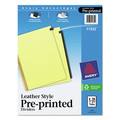 Just Launched | Avery 11352 11 in. x 8.5 in. 31-Tab Preprinted Leather 1 to 31 Tab Dividers with Gold Reinforced Edge - Black/Buff (1-Set) image number 0