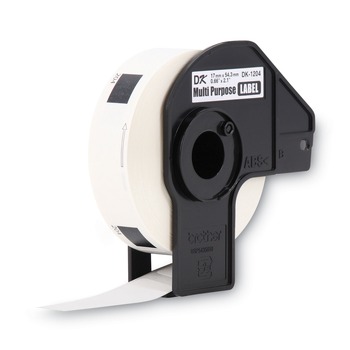 Brother DK1204 0.66 in. x 2.1 in. 400 Labels/Roll Die-Cut Multipurpose Labels - White