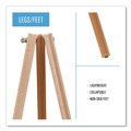 Easels | MasterVision FLX06203MV 60 in. High Wood/Brass Display Tripod Easel - Oak image number 2