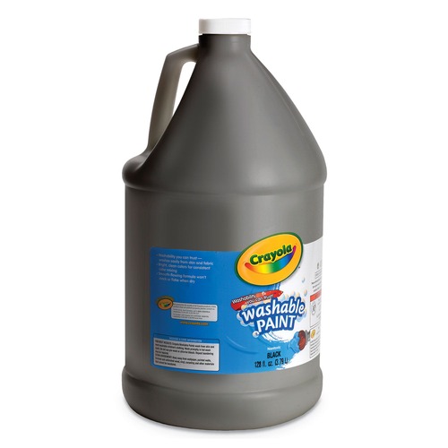 Acrylic & Tempera Paint | Crayola 542128051 1 gal. Bottle Washable Paint - Black image number 0