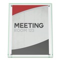 Mailroom Equipment | Deflecto 799693 Letter Insert Superior Image Beveled Edge Sign Holder - Clear/Green-Tinted Edges image number 6