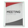Mailroom Equipment | Deflecto 799693 Letter Insert Superior Image Beveled Edge Sign Holder - Clear/Green-Tinted Edges image number 6