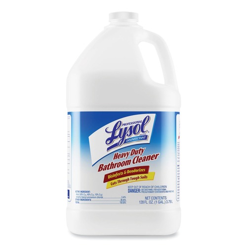 All-Purpose Cleaners | Professional LYSOL Brand 36241-94201 1 Gallon Bottle Disinfectant Heavy-Duty Bathroom Cleaner Concentrate - Fresh Lime image number 0