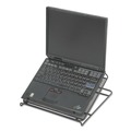 Office Desks & Workstations | Safco 2161BL 12.25 in. x 12.25 in. x 2 in. Onyx Mesh Laptop Stand - Black image number 2