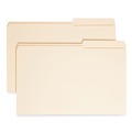 File Folders | Smead 15386 2/5-Cut Tabs Right Position Legal Size 0.75 in. Expansion Reinforced Guide Height File Folders - Manila (100/Box) image number 0